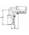 Gomito 90° intermedio ø63/6 press. per multistrato FK7PG6363 - A pressare per multistrato