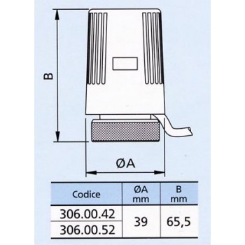 Servomotore a comando elettrotermico per valvole termostatizzabili a 4 fili con microinterruttore ausiliario (non compatibile...