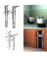 PREMIUM telaio preassemblato per lo staffaggio di WC e bidet sospesi completo di collari 00042898 - Collari/Staffe/Mensole