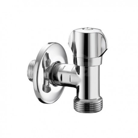 558 rubinetto Lavatrice ø1/2"x3/4"m+rosone inox 05580400CR - Accessori
