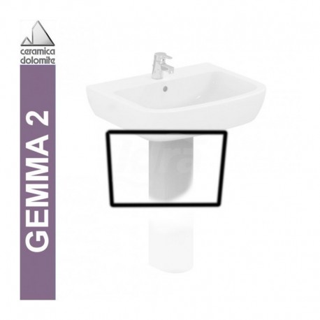 GEMMA 2 semicolonna per lavabo bianco europa J521601 - Lavabi e colonne