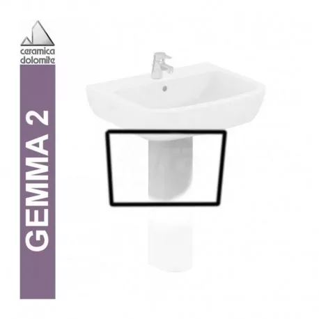 GEMMA 2 semicolonna per lavabo bianco europa J521601