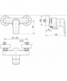 CERAMIX Miscelatore rubinetto monocomando esterno doccia cromato A6546AA - Gruppi per docce