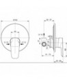 CERAMIX Miscelatore rubinetto monocomando incasso doccia cromato A6548AA - Gruppi per docce