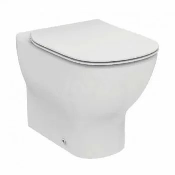 TESI wc vaso a pavimento AquaBlade filo parete con sedile slim senza chiusura rallentata, bianco T353701 - Vasi WC