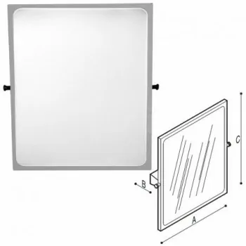 Paint Specchio inclinabile 55,2X10X60 bianco Lino F41JPS25 - Accessori
