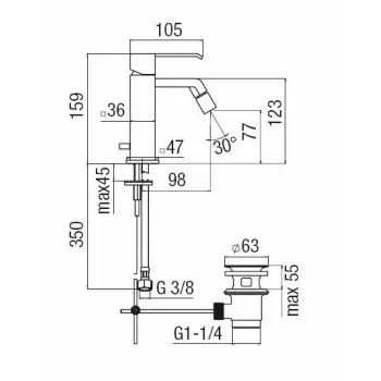 SOLIDO F Miscelatore rubinetto bidet orientabile cr SF00119/1CR - Per bidet