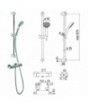 Shower Kit termostatico SKY con saliscendi cromo WESK030/SYCR - Gruppi per docce