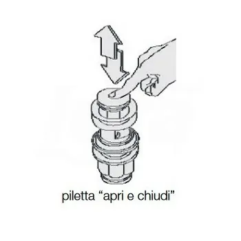 Piletta Cromo A Pressione Clik-Clak P600 - Pilette in ottone