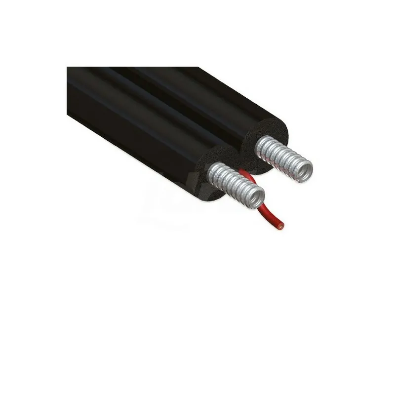 La linea TWIN-SOLAR-SET è composta da tubazioni corrugate formabili CSST in acciaio inossidabile A01-0001-01451 - Tubi isolanti
