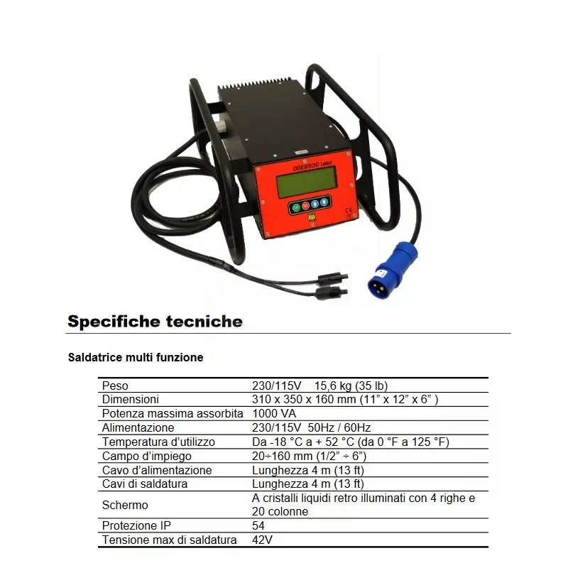 Saldatrice manuale 230V ø20÷160 00E8500L - Utensileria/Attrezzatura