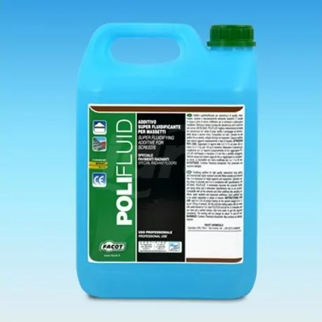POLIFLUID Additivo superfluidificante per massetti.  Tanica 25 kg POLIFLUK025