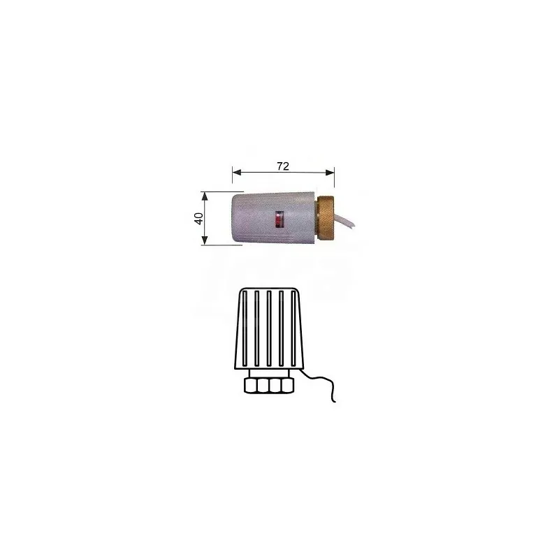 Attuatore elettrotermico per collettore normalmente chiuso con attacco M30x1,5 20318001 - Componenti per impianti