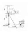LIVE Miscelatore rubinetto monocomando lavabo scarico ø1.1/4" cr LV00118/1CR - Per lavabi