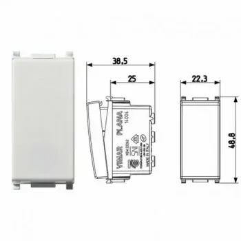 Deviatore 1P 10AX bianco VIW14004 - Materiale Elettrico