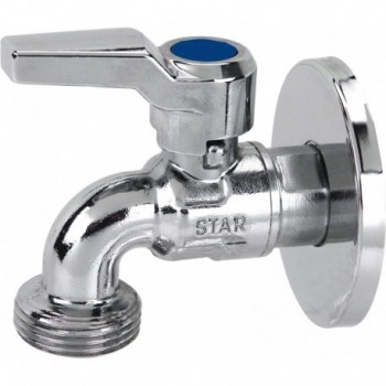 Star 1720 rubinetto lavatrice ø1/2" pn40 cromato 1720C404 - Valv. a sfera speciali