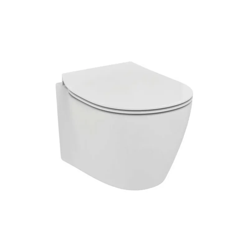 CONNECT wc sospeso C/sedile slimonocomandoon fissaggi nascosti bianco europa E771901 - Vasi WC