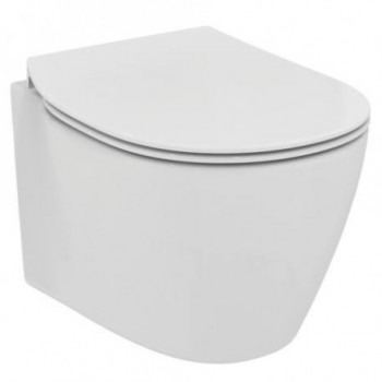 CONNECT wc sospeso C/sedile slimonocomandoon fissaggi nascosti bianco europa E771901 - Vasi WC