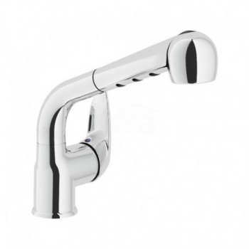 Miscelatore rubinetto lavello con doccetta estraibile, bocca girevole GA26113/85CR - Per lavelli