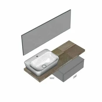 Composizione mobile sospeso per il bagno Sistema 3 CMPPLANO3 - Mobili Bagno