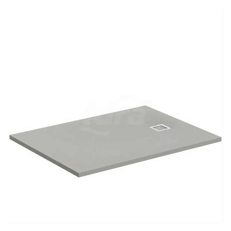 ULTRA FLAT S piatto doccia rettangolare ultrasottile Ideal Solid 120 x 80 cm, finitura opaca effetto pietra, grigio cemento K...