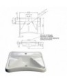 Lavabo ergonomico serie Basic in vitreous china.\n670x580 mm. Solo fissaggio su staffe o meccanismi. 400-EA-VALE - Sanitari p...
