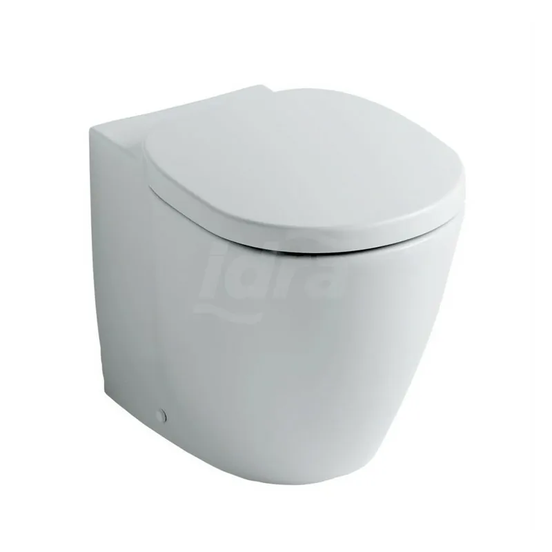 Connect Vaso a terra completo di sedile, flussometro,cassetta alta o immurata, bianco E716701 - Vasi WC
