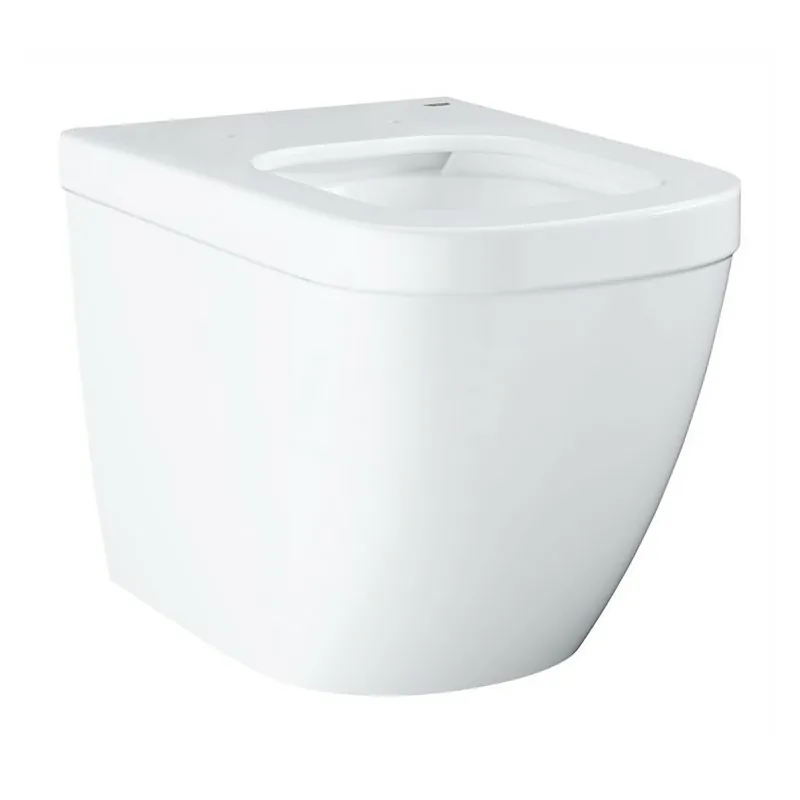Euro Ceramic vaso a pavimento filo parete rimless, bianco 39339000 - Vasi WC