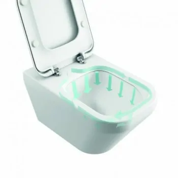 DEA wc sospeso + Aquablade + sedile slim a chiusura rallentata bianco MATT T348883 - Vasi WC