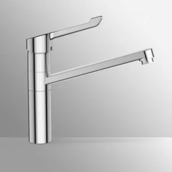 CERAFLEX - Miscelatore rubinetto monocomando da appoggio su lavello con leva lunga BC137AA - Per lavelli