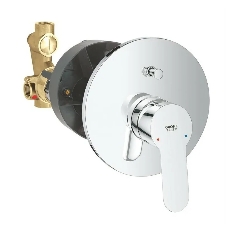 BAUEDGE Miscelatore rubinetto monocomando per vasca/doccia finitura cromo 29079000 - Gruppi per vasche