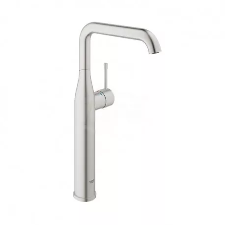 Essence New Miscelatore rubinetto monocomando per lavabo a bacinella taglia XL, finitura super steel 32901DC1