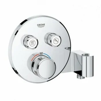 Grohtherm SmartControl Miscelatore rubinetto termostatico a 2 vie con supporto manopola doccia integrato, finitura cromo, dia...