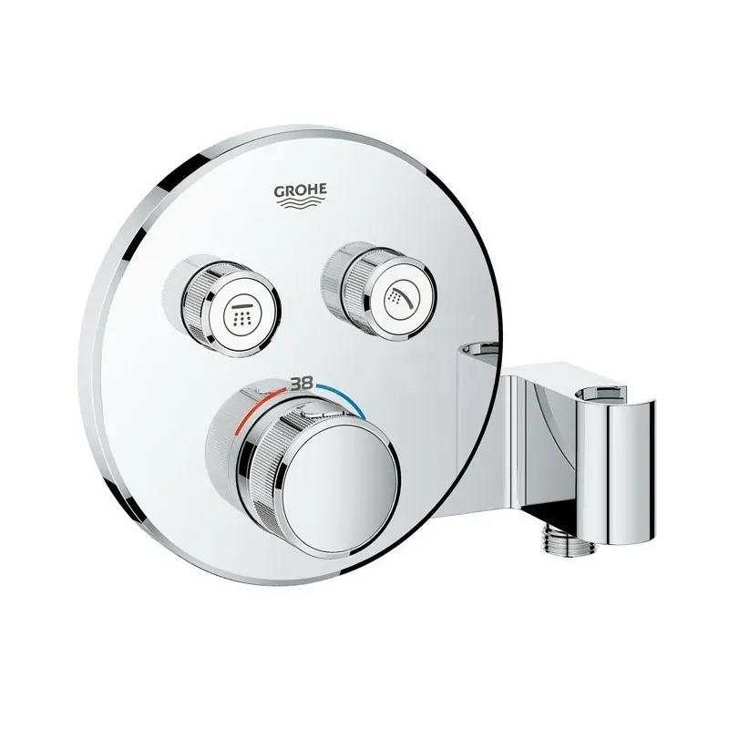 Grohtherm SmartControl Miscelatore rubinetto termostatico a 2 vie con supporto manopola doccia integrato, finitura cromo, dia...