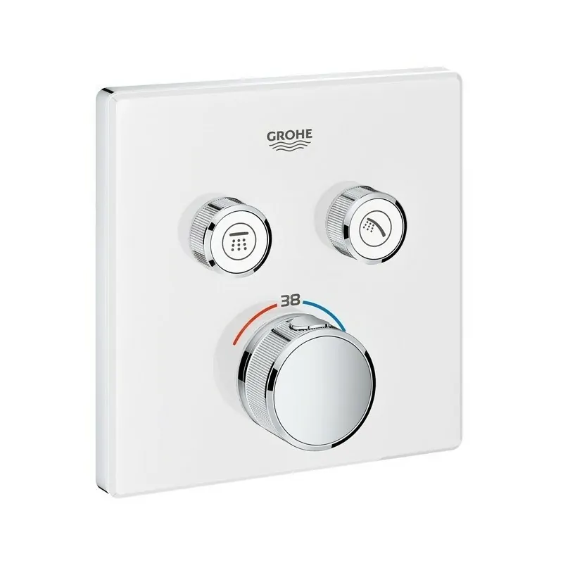 Grohtherm SmartControl Miscelatore rubinetto termostatico a 2 vie, finitura moon white 29156LS0 - Gruppi per docce