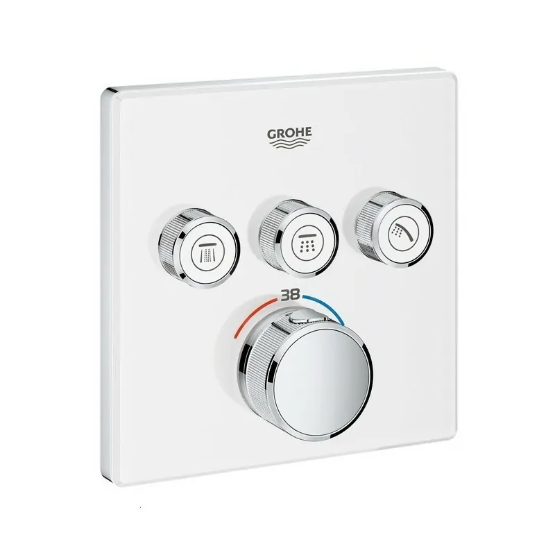 Grohtherm SmartControl Miscelatore rubinetto termostatico a 3 vie, finiture moon white 29157LS0 - Gruppi per docce