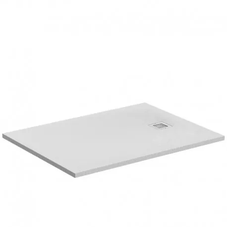 ULTRA FLAT S piatto doccia rettangolare ultrasottile Ideal Solid 100 x 70 cm, finitura opaca effetto pietra, bianco K8218FR