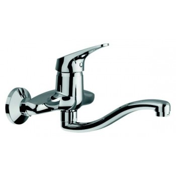 Miscelatore rubinetto lavello a muro orientabile. Cartuccia Ø 40 mm BTKIMCLA010002 - Per lavelli