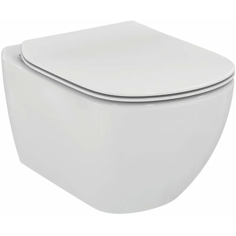 Tesi vaso wc sospeso AquaBlade con fissaggi completamente nascosti, completo di sedile slim - New Logo T465301 - Vasi WC