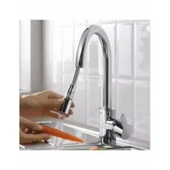 Eurosmart Cosmopolitan - Miscelatore rubinetto per lavello con doccetta estraibile, cromato 31481001 - Per lavelli