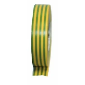 Nastro isolante Giallo/Verde 0,15mm x 19mm x 25m OB550256 - Materiale Elettrico