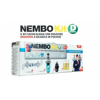 Kit Nembo D con dosatore dosaphos monocorpo, filtro neutralizzatore condense clear acid neutralizer, filtro defangatore magne...