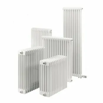 Radiatore tubolare multicolonna bianco con tappi 3/1000 9 elementi 3 colonne 0Q0031000090000 - Rad. tubolari in acc. 3 colonne