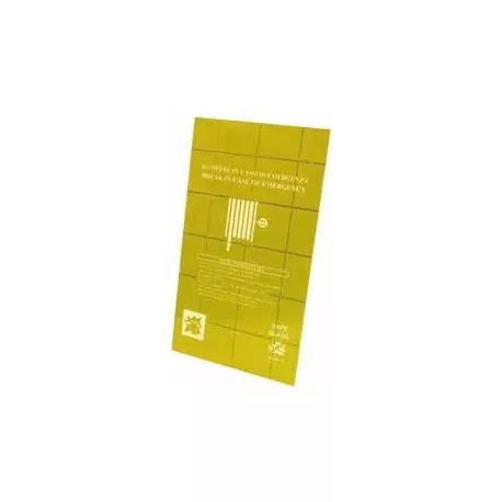 LASTRA FRANGIBILE “SAFE GLASS” per corredo UNI 70 plastica - dim. 431 x 550 mm V00704
