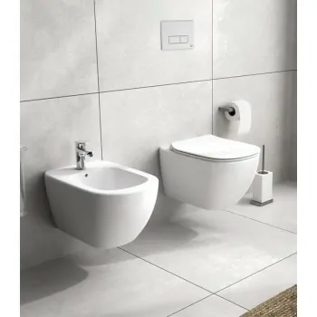 Tesi vaso wc sospeso AquaBlade con fissaggi completamente nascosti, completo di sedile slim T465401 - Vasi WC
