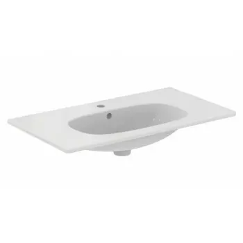 TESI lavabo top L.80 cm monoforo, con troppopieno, colore bianco T350901 - Lavabi e colonne