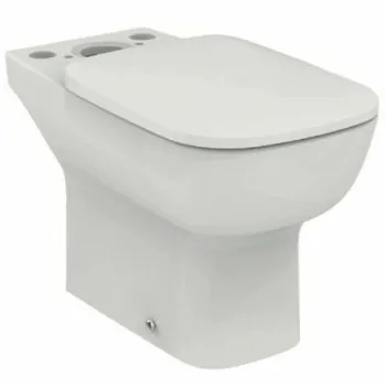 ESEDRA vaso a pavimento con sedile a sgancio rapido, senza cassetta, colore bianco T301001 - Vasi WC