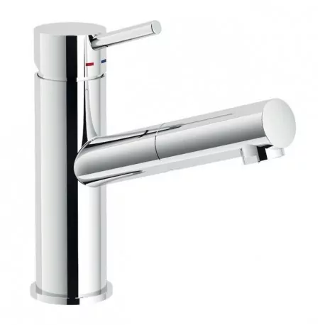 LIVE Miscelatore rubinetto monocomando lavabo + Doccetta estraibile Cromato LV00118/40CR