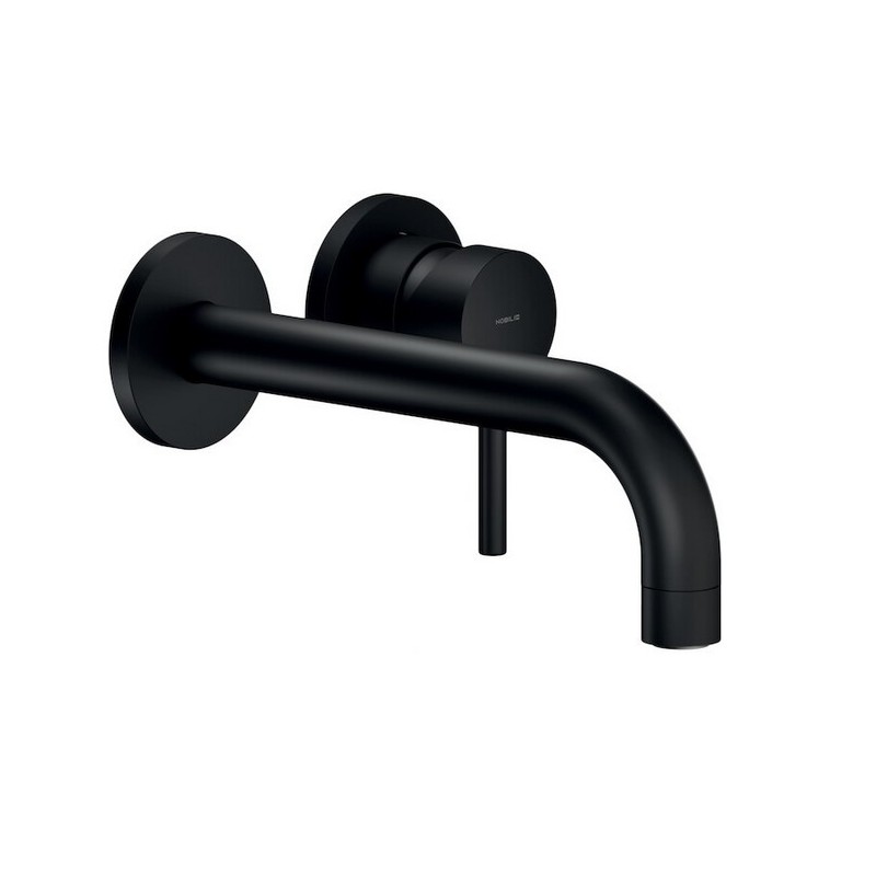 Live Miscelatore lavabo a parete con bocca lunga - velvet black LV00199/1BM - Per lavabi