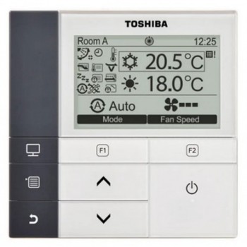 Toshiba Comando a filo completo con doppio set-point, timer settimanale, display retroilluminato e menu navigabile RBC-AMS55E...